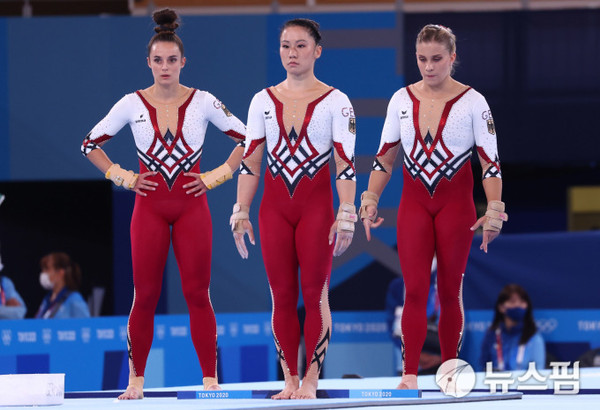 <strong>PHOTO FROM NEWSPIM<br>​​​​​​​The German gymnastics team's new uniform</strong>